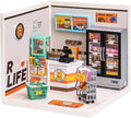 Mini House with Accessories Model Supply Store Kit with LED
