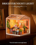DIY Mini Fresh Flower Shop Dollhouse House Kit, Bulid Scenary for Action Collectible Figures