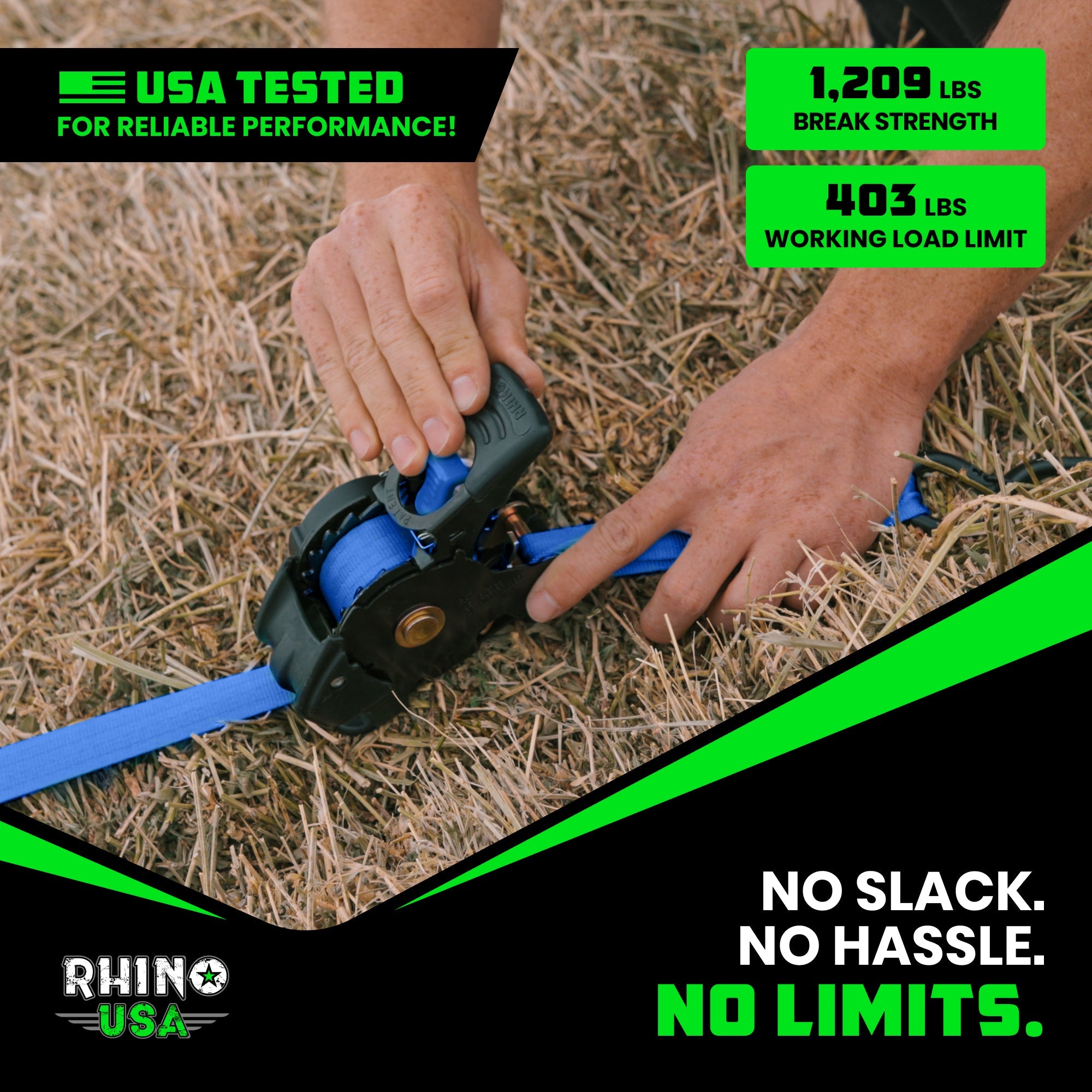 Retractable Ratchet Straps (4-Pack) - 1 Inch x 10 Feet (1,209lb Break Strength) - Auto Self Retracting Tie Down Straps for Truck, Cargo Trailer, Motorcycle, ATV, UTV