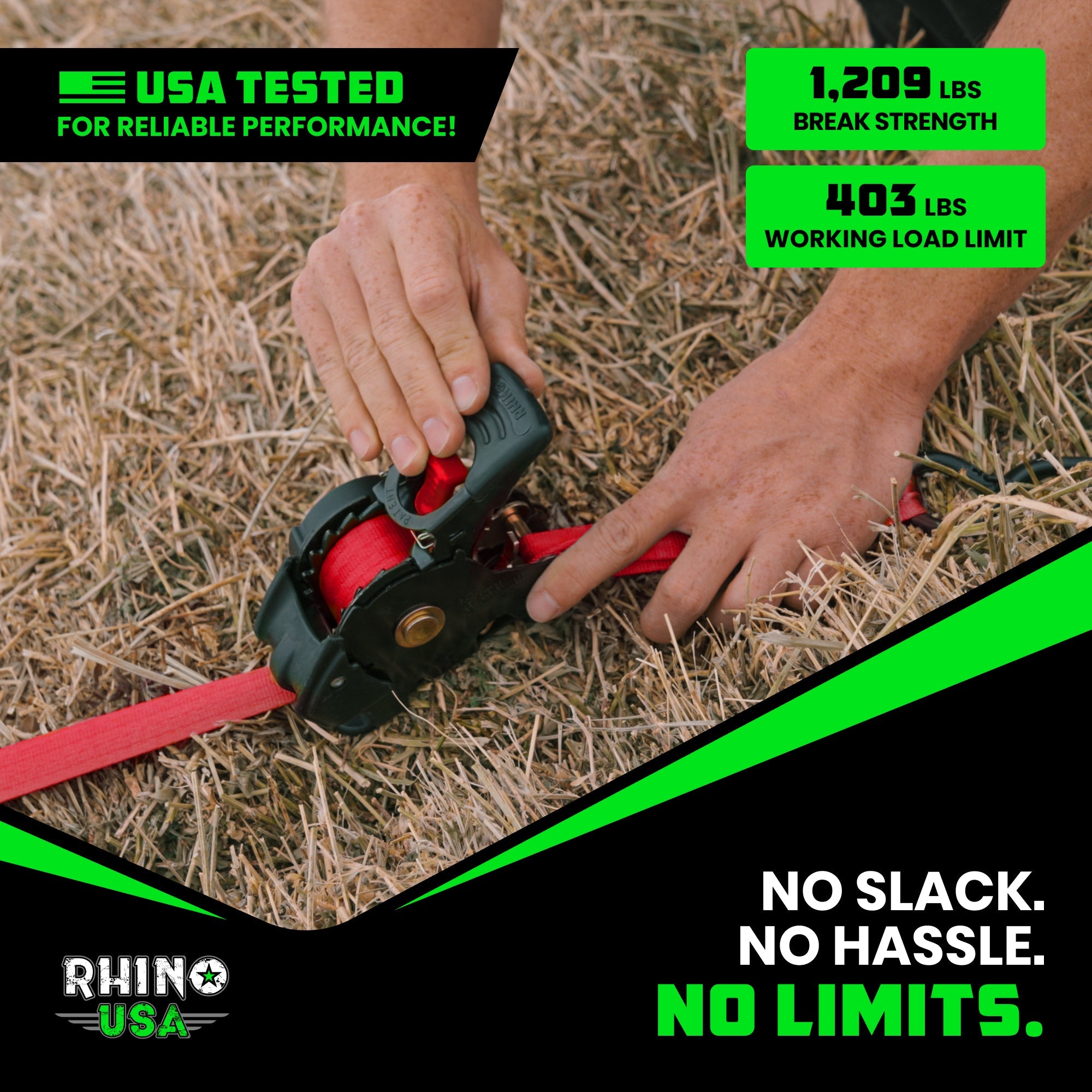 Retractable Ratchet Straps (4-Pack) - 1 Inch x 10 Feet (1,209lb Break Strength) - Auto Self Retracting Tie Down Straps for Truck, Cargo Trailer, Motorcycle, ATV, UTV